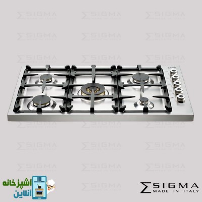 hobB Bella 5G B Center 92 Steel with Brass Burner hobB Bella 5G B Center 92 Steel with Brass Burner